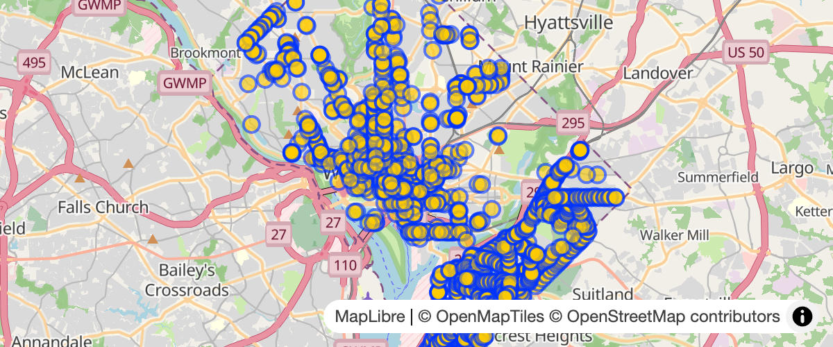 Use map_to_area to search for bus stops within Washington, DC.